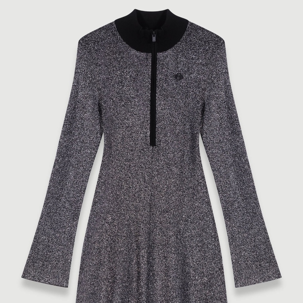 Maje Short glittery knit dress - Size Small